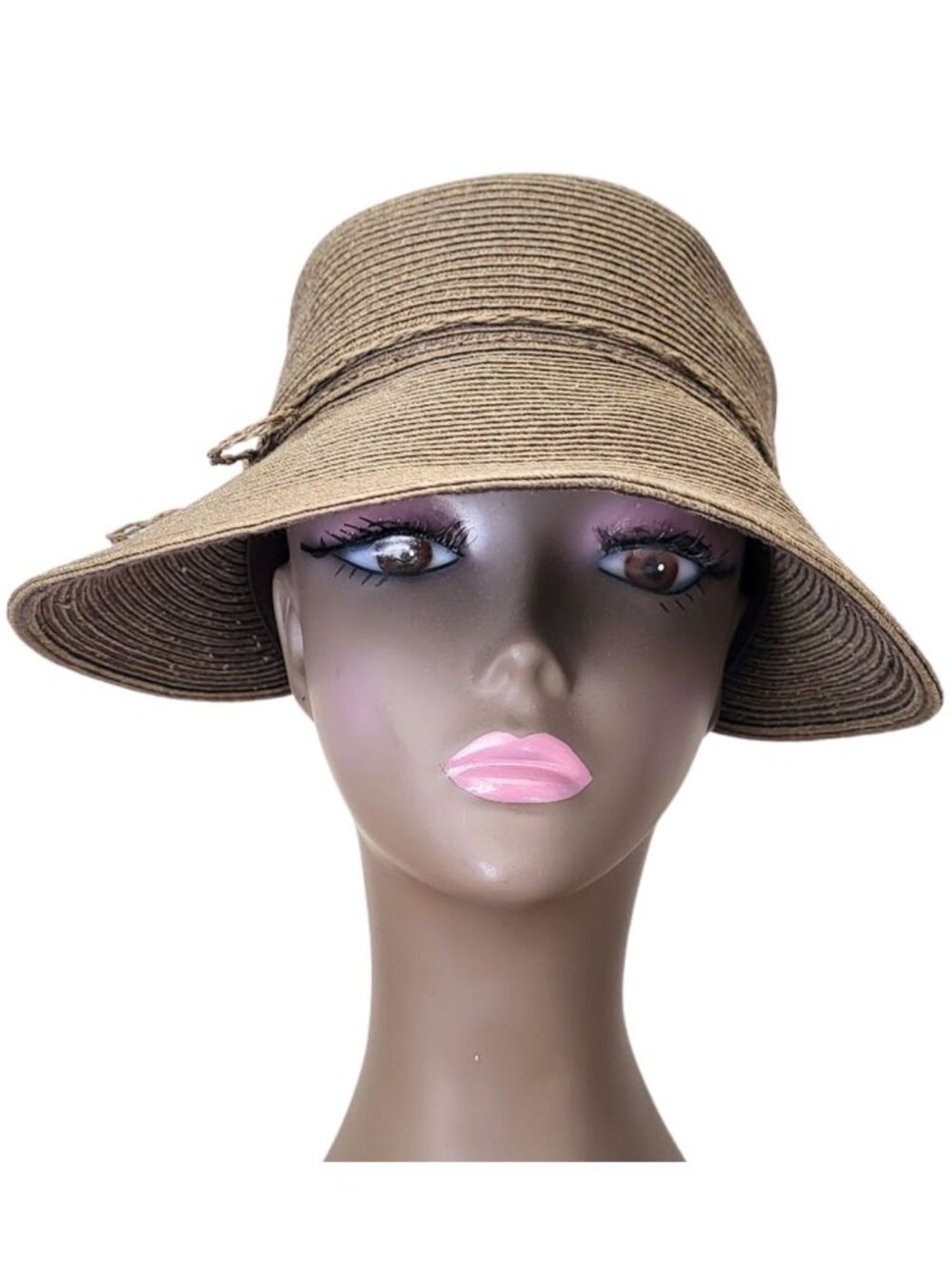 TRIXIE Brown Summer Paper Straw Sun Hat - Women's OS M/L